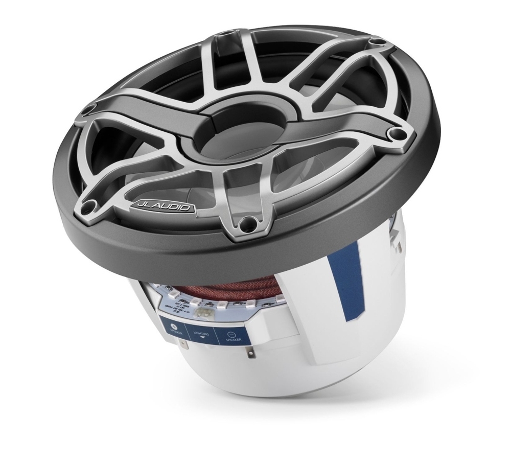JL Audio Marine Subwoofer Driver with LED 200mm 4ohm Titanium Sport Grille