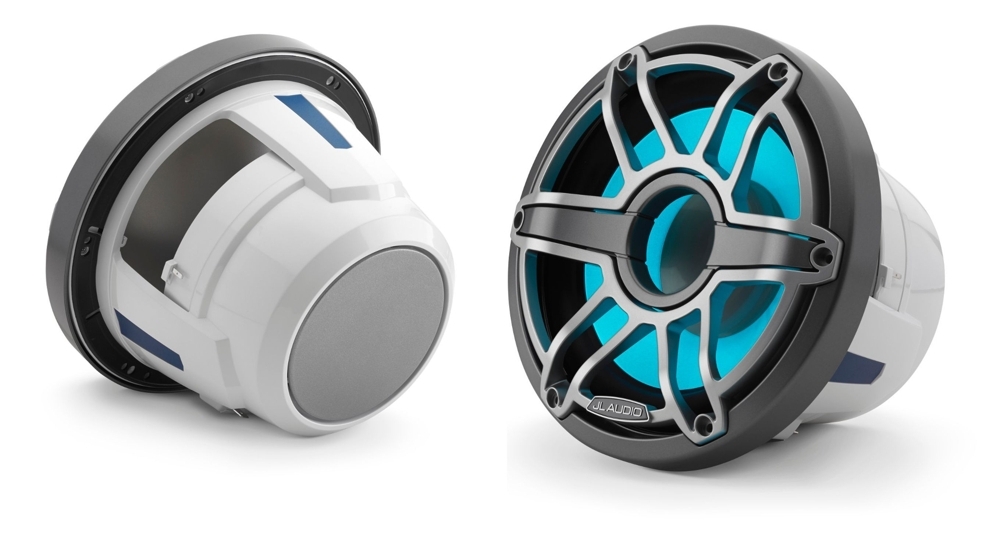 JL Audio Marine Subwoofer Driver with LED 200mm 4ohm Titanium Sport Grille