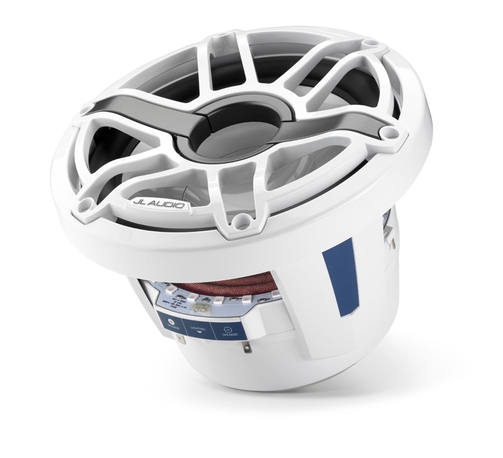 JL Audio Marine Subwoofer Driver with LED 200mm 4ohm Gloss White Sport Grille