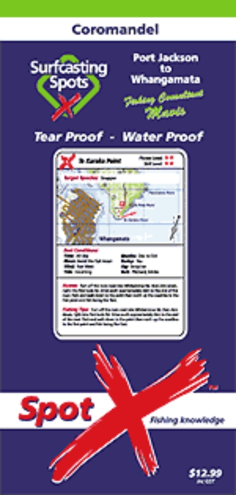Spot X Surfcasting Map Coromandel
