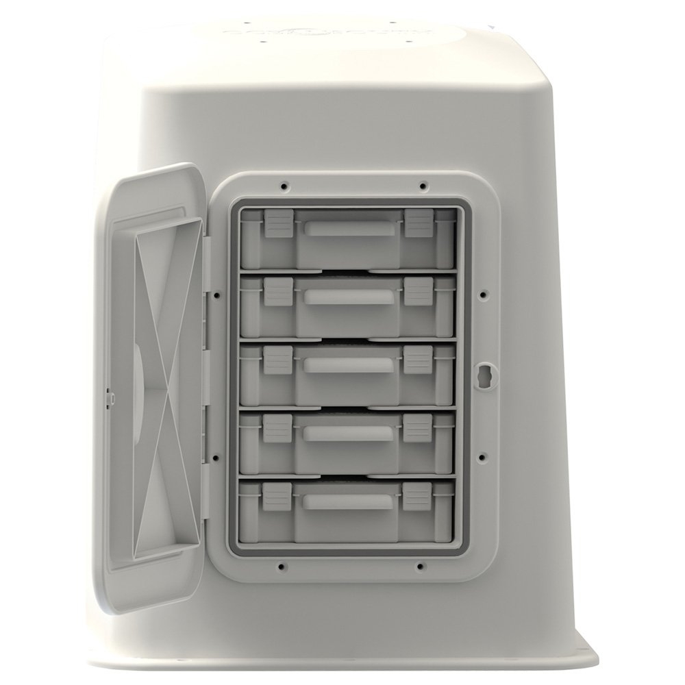 Oceansouth Boat Seat Box with 5 Shelves and Tackle Boxes 520mm