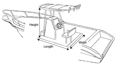 Oceansouth T-Top Center Console Cover