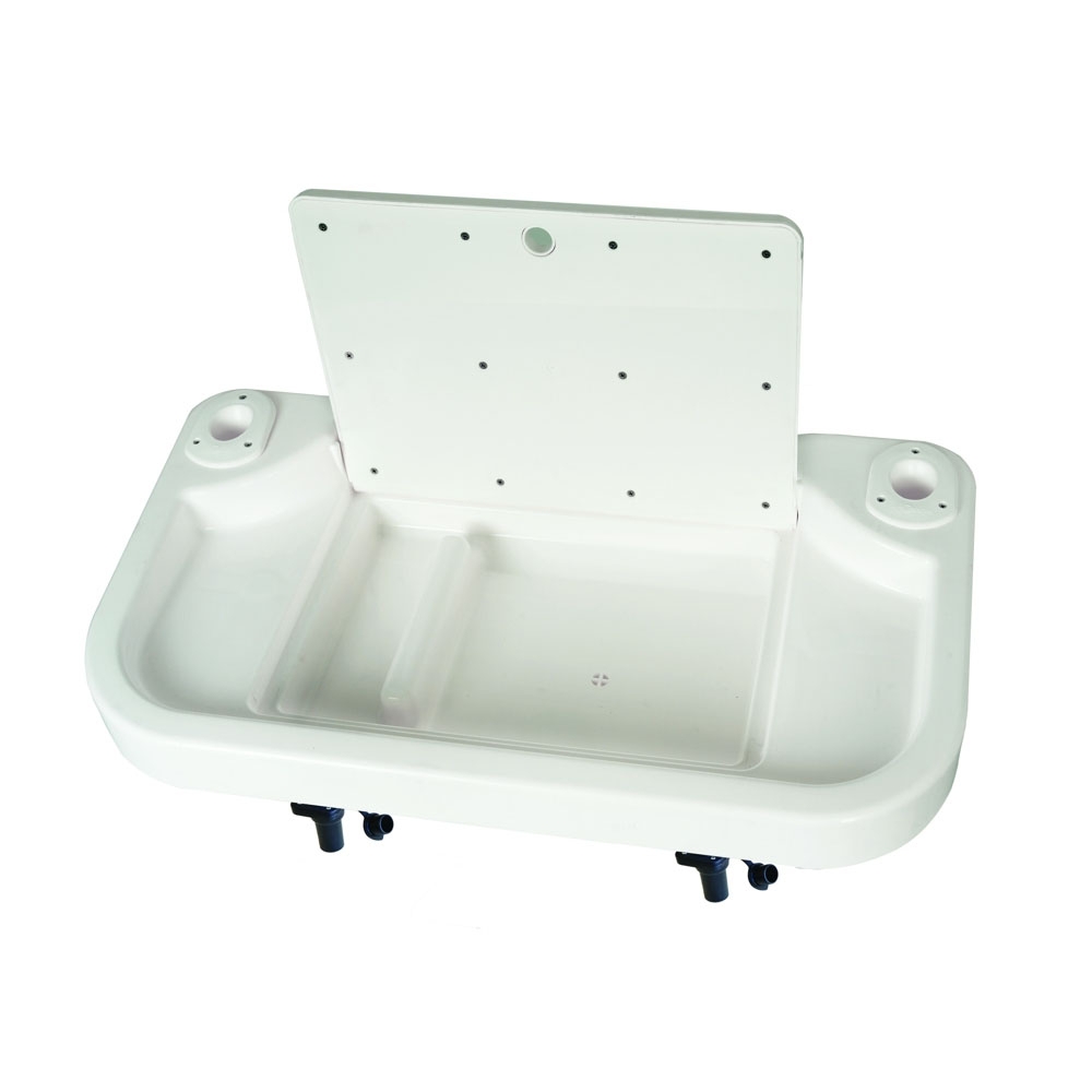 Oceansouth Extra Large Bait Board with Sink Rail Mount suits 25mm Rails