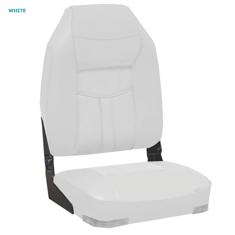 Oceansouth High Back Deluxe Fold Down Boat Seat - Upholstered