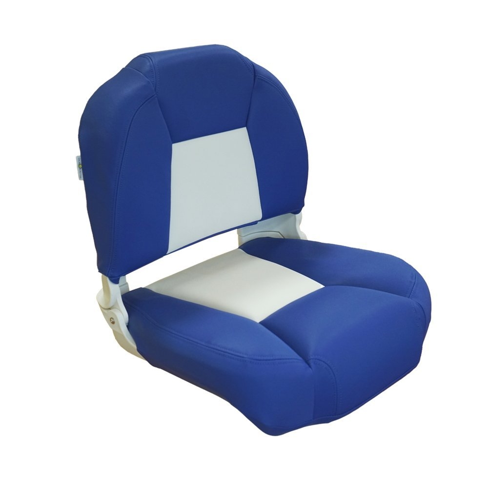 Oceansouth Skipper Deluxe Folding Boat Seat Blue/White