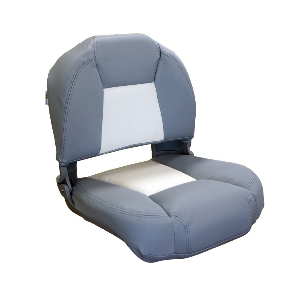 Oceansouth Skipper Deluxe Folding Boat Seat Grey/White
