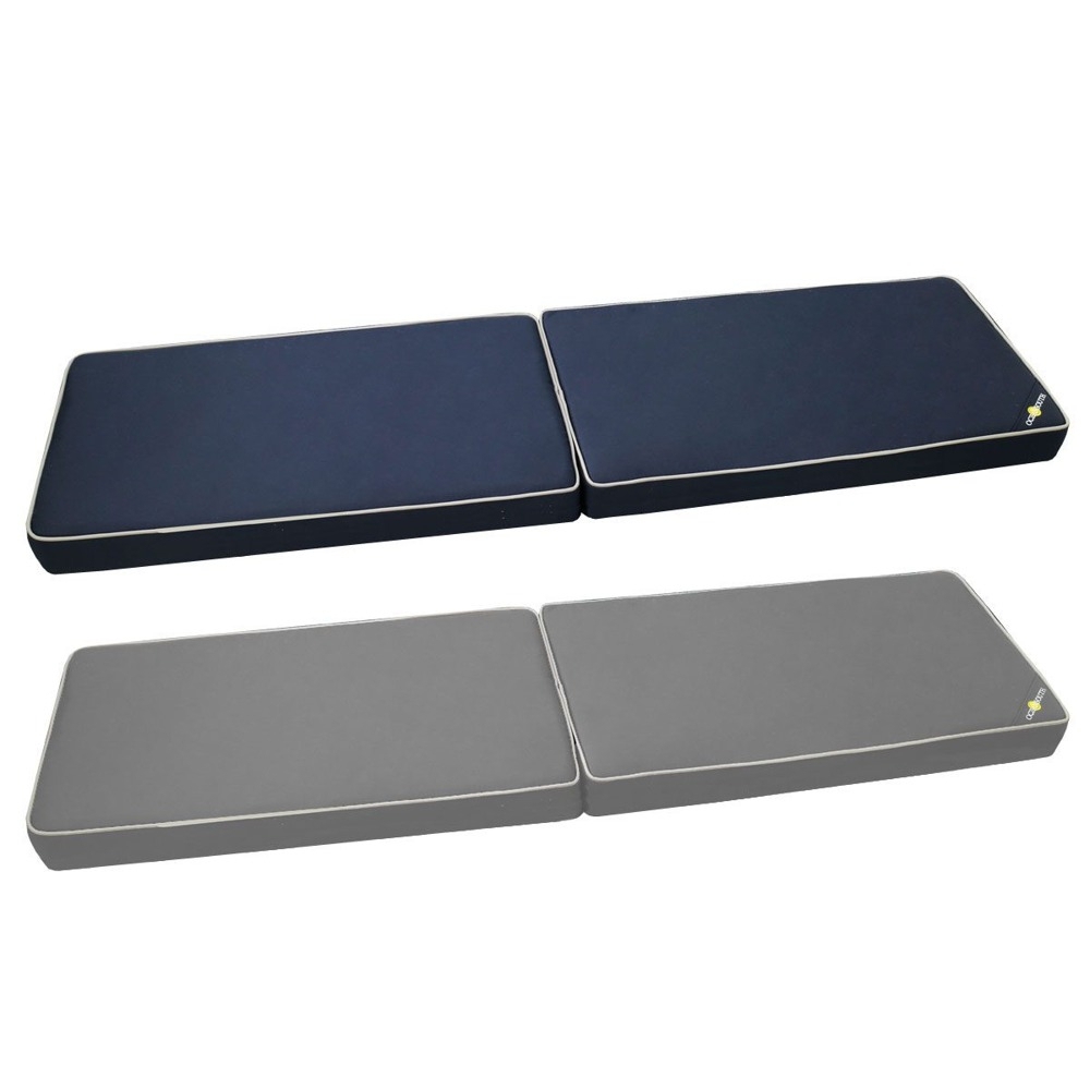 Oceansouth Polyester Fabric Boat Bench Cushion 420mm x 1800mm Grey