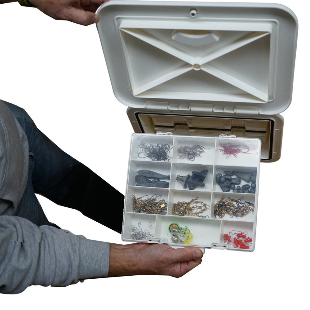 Oceansouth Hatch Tackle Tray Storage Box with 3 Large Tackle Boxes