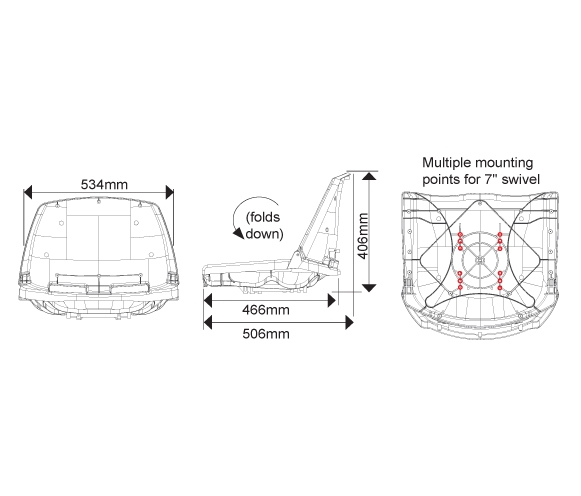 Oceansouth Padded Folding Fishermans Seat