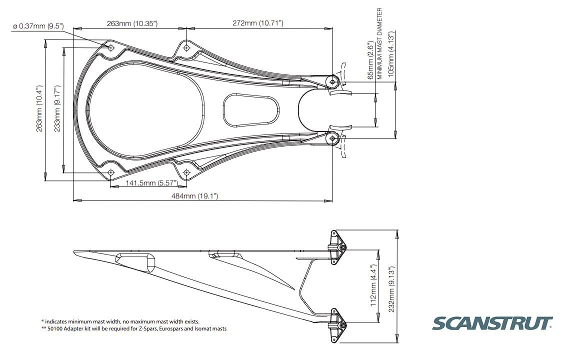 Scanstrut M92722 Mast Mount