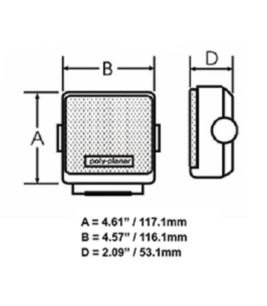 Poly-Planar MB-41 VHF Extension Speakers Surface Mount 20W Poly-Planar MB-41 VHF Extension Speakers Surface Mount 20W