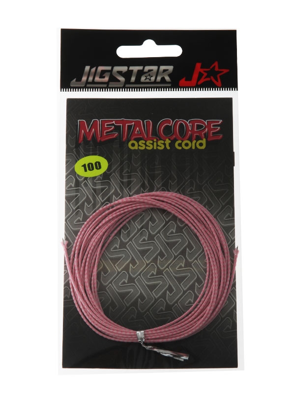 Jig Star Metalcore Assist Cord 3m x 1mm 100lb Pink 