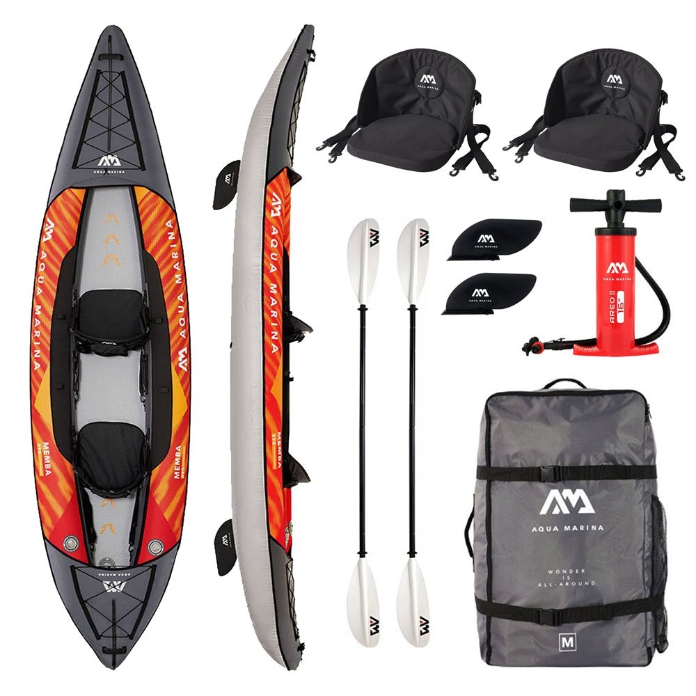 Aqua Marina Memba 390 2-Person Touring Inflatable Kayak with Paddles 12ft 10in