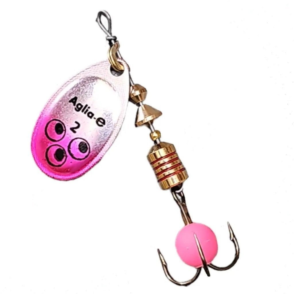 Mepps Aglia E-Brite Spinner Lure No.3 Rose Treble Hook