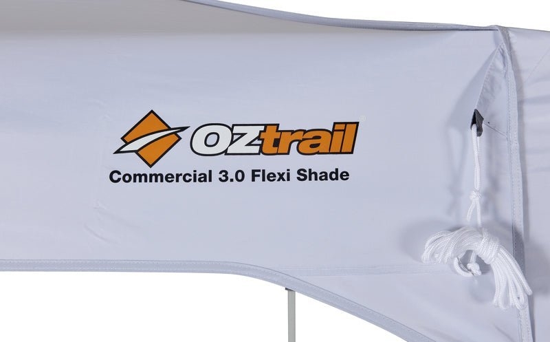 OZtrail Commercial Deluxe 3.0 Flexi Shade Gazebo White