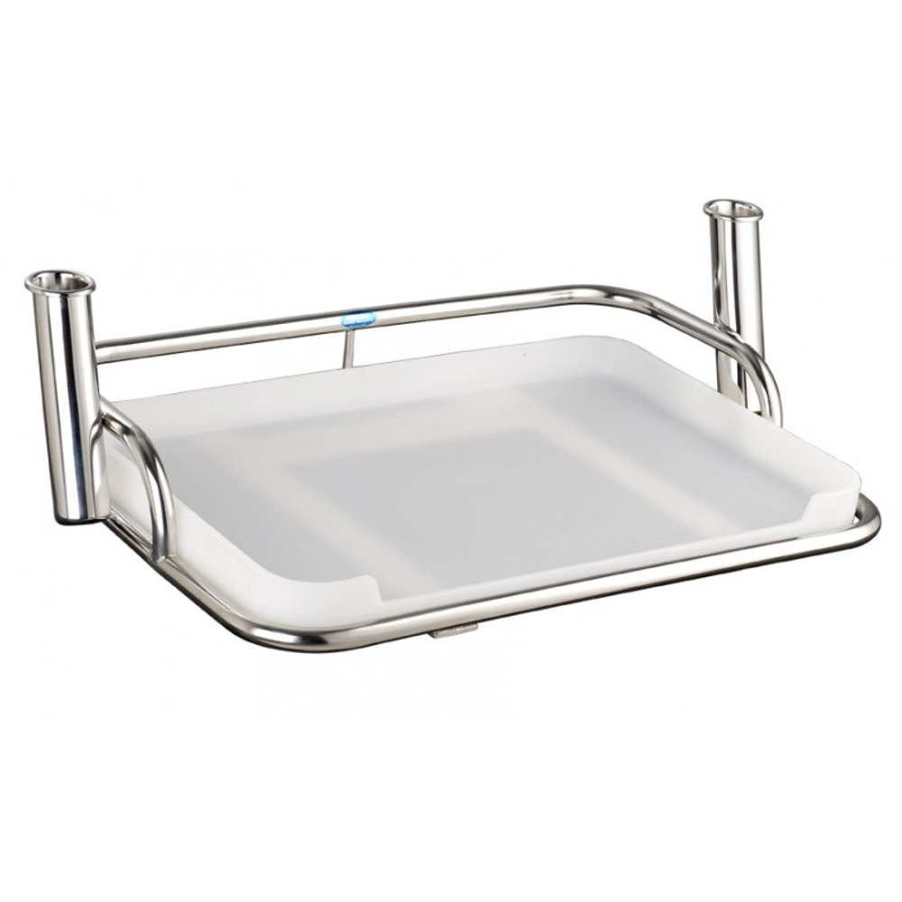 Manta Medium Bait Station with 2 Rod Holders fits 2in 50.8mm Ski Clamp Manta Medium Bait Station with 2 Rod Holders fits 2in 50.8mm Ski Clamp