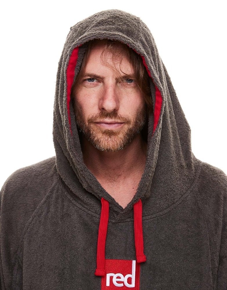 Red Original Luxury Towel Robe Poncho Grey Medium