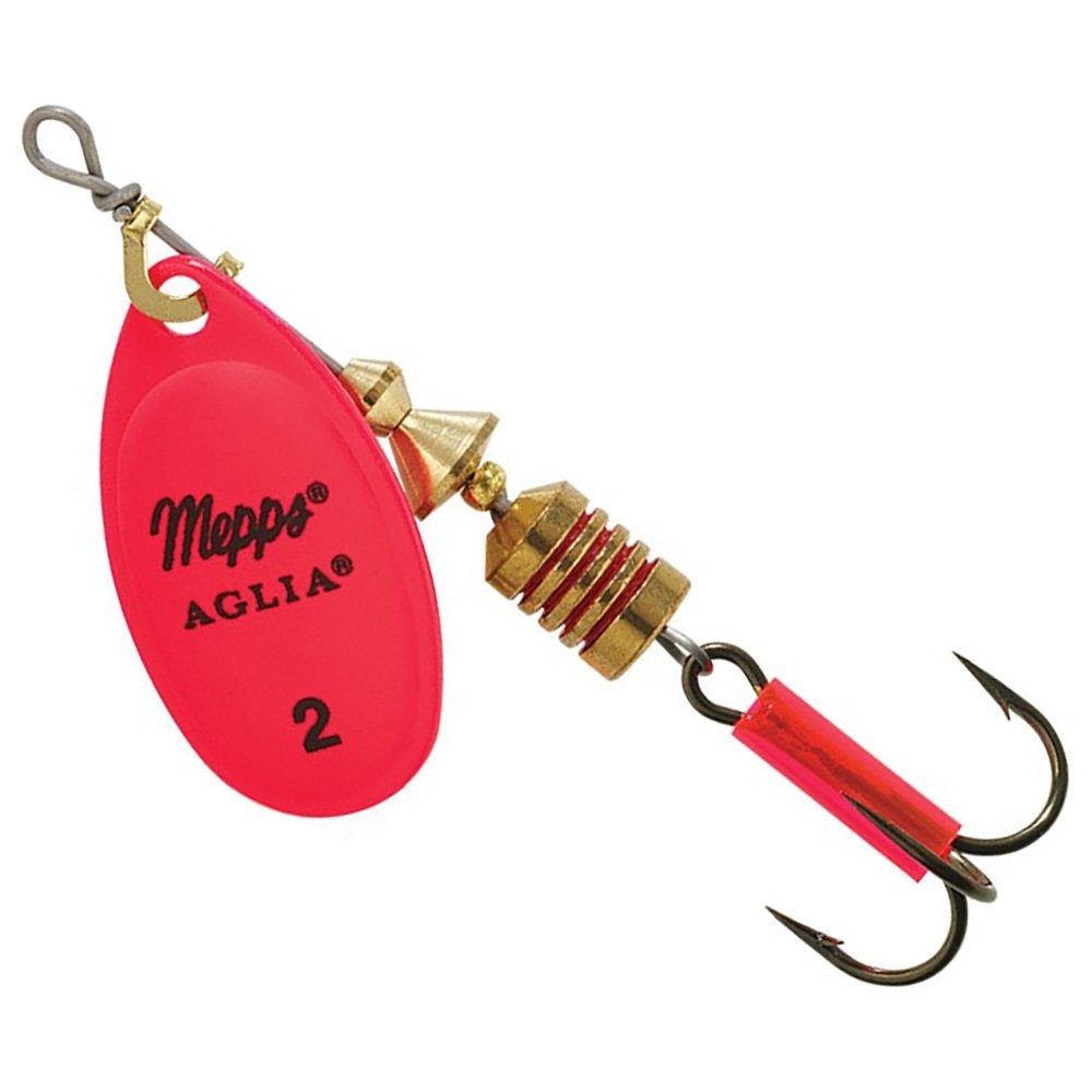 Mepps Aglia Spinner Lure Hot Pink Blade Treble Hook #2 4.7g