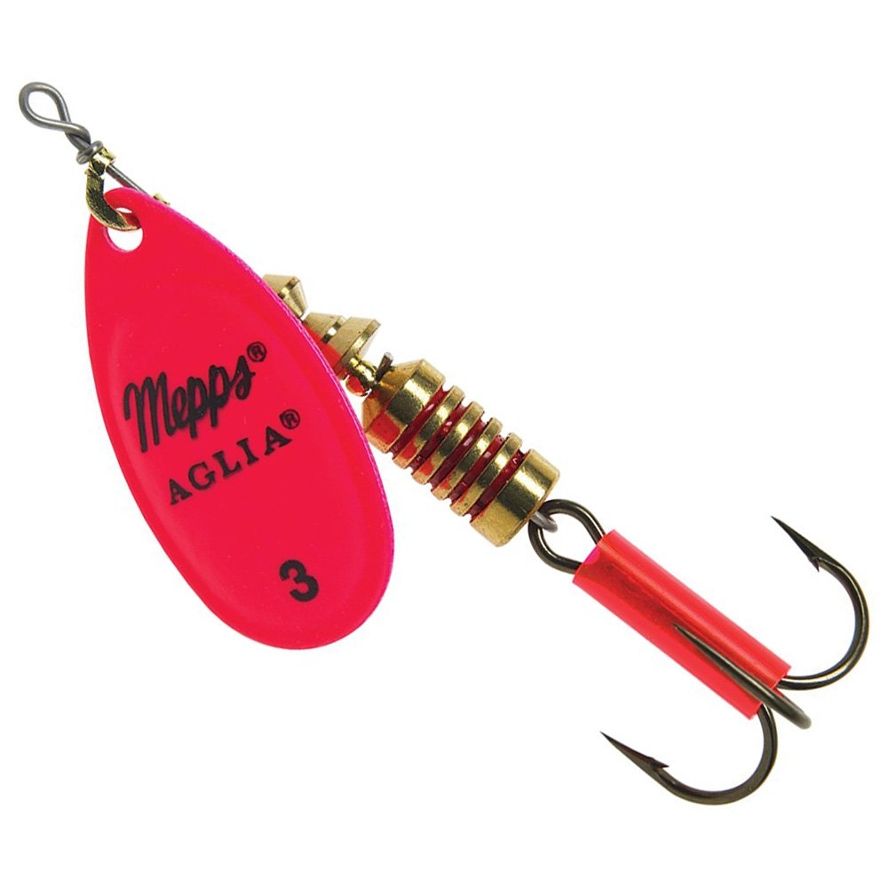 Mepps Aglia Spinner Lure Hot Pink Blade Treble Hook #3 7g