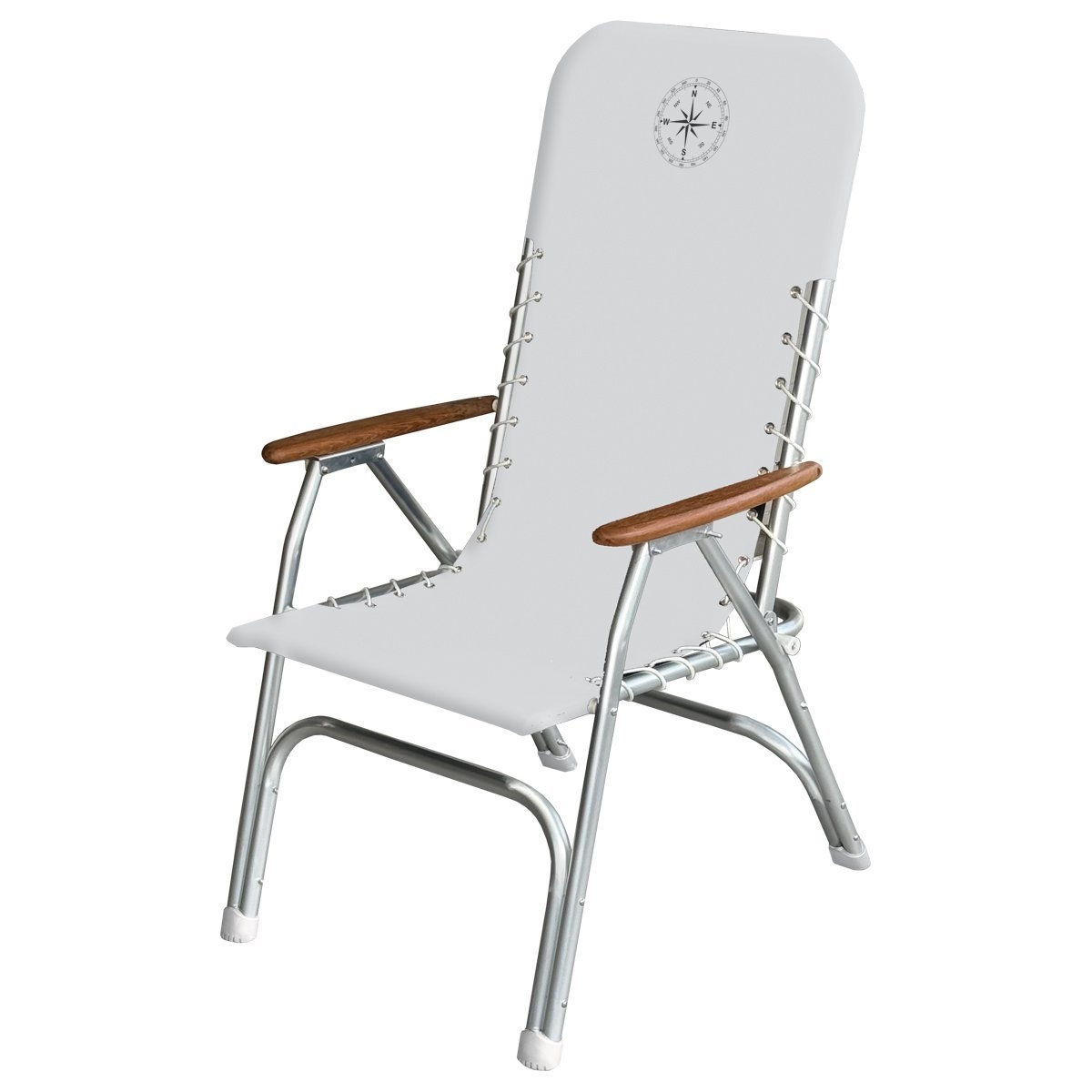 Oceansouth High Back Aluminium Deck Chair White