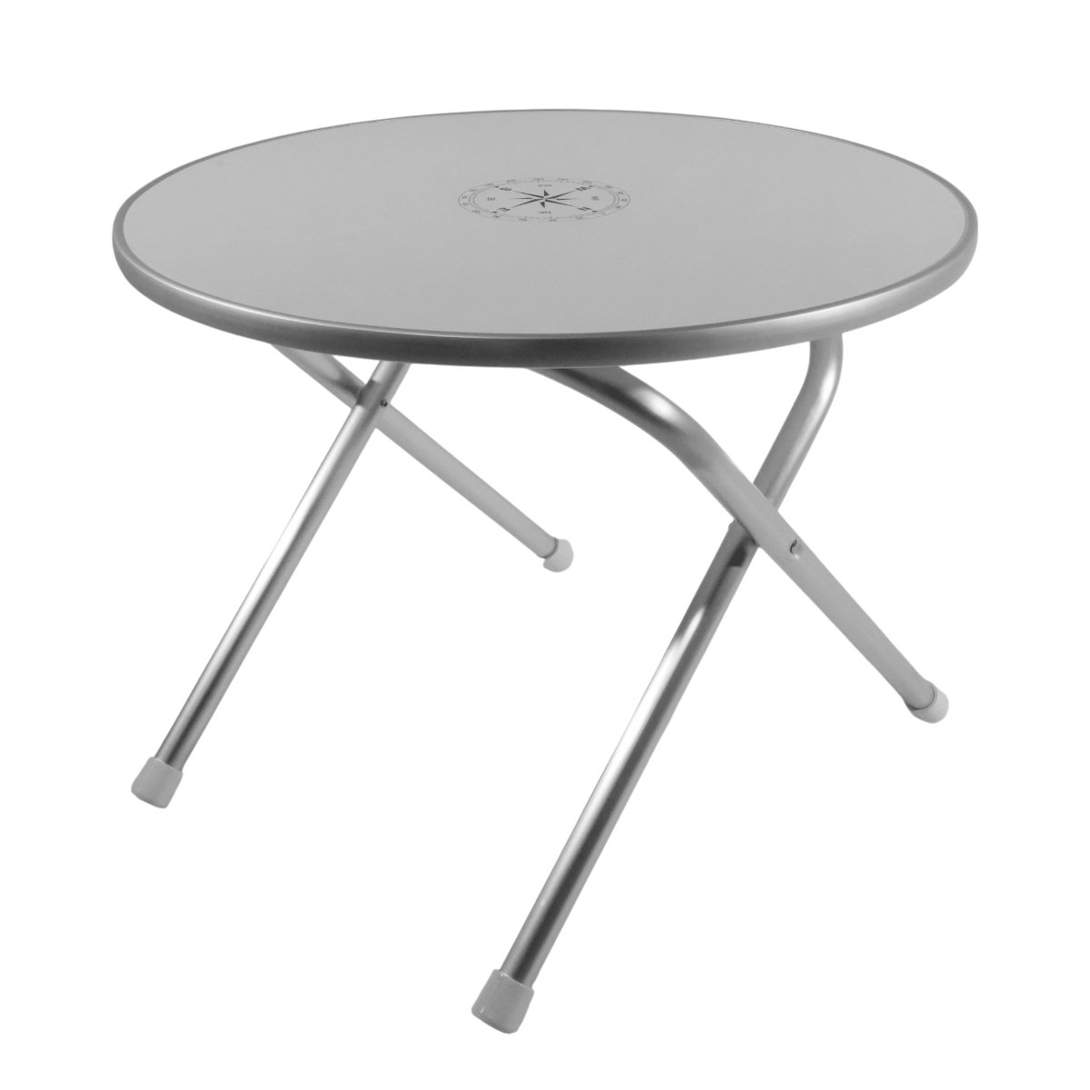Oceansouth Portable Round Aluminium Folding Deck Table 61 x 49cm