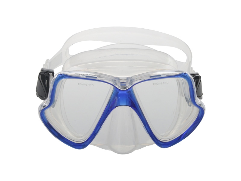 Mirage Pacific Adult Silicone Mask and Snorkel Set Blue/Clear