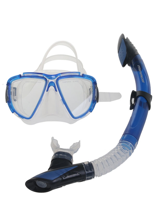 Mirage Crystal Adult Dive Mask Snorkel and Fins Set