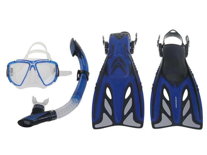 Mirage Crystal Adult Dive Mask Snorkel and Fins Set