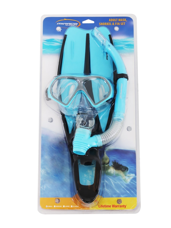 Mirage Challenge Adult Snorkeling Set XL Blue