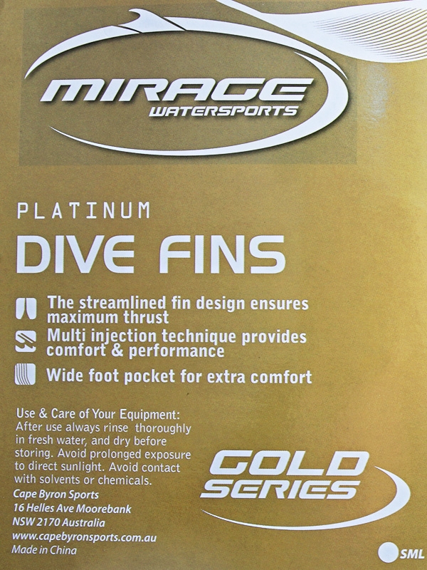 Mirage Platinum Dive Fins Blue S / US4-5