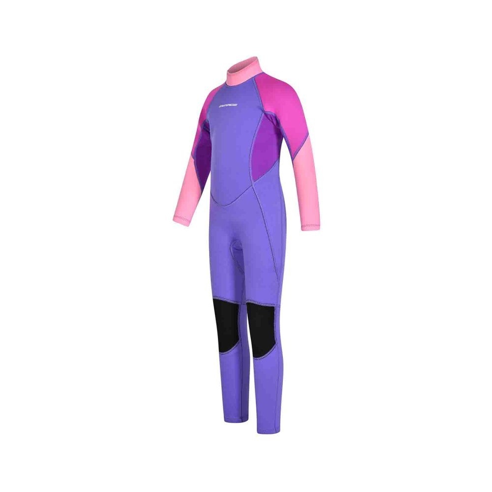Mirage WS59 Girls Steamer Wetsuit 3/2mm Violet 12 - New but run in fabric