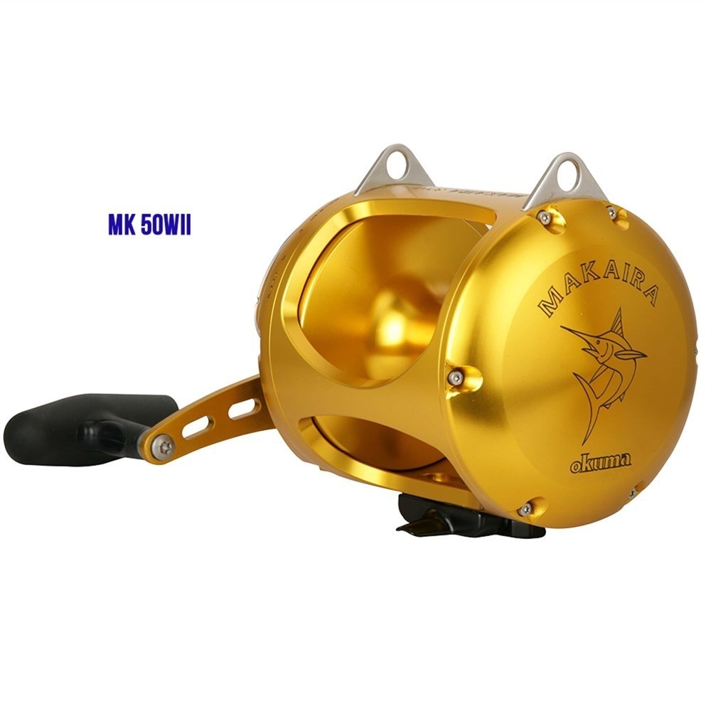 Okuma Makaira SEa 130 Wide 2-Speed Lever Drag Game Reel Gunsmoke