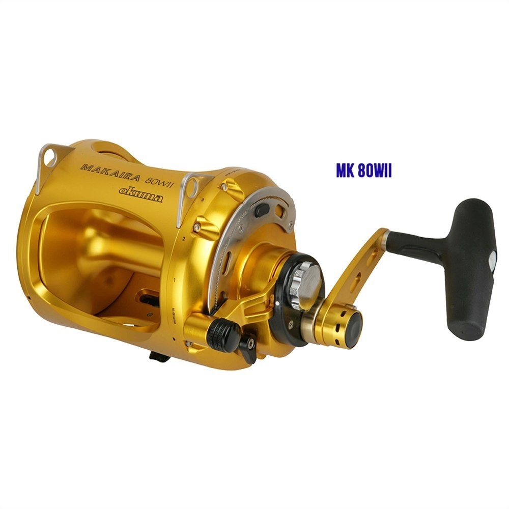 Okuma Makaira SEa 80 Wide 2-Speed Lever Drag Game Reel Matte Black