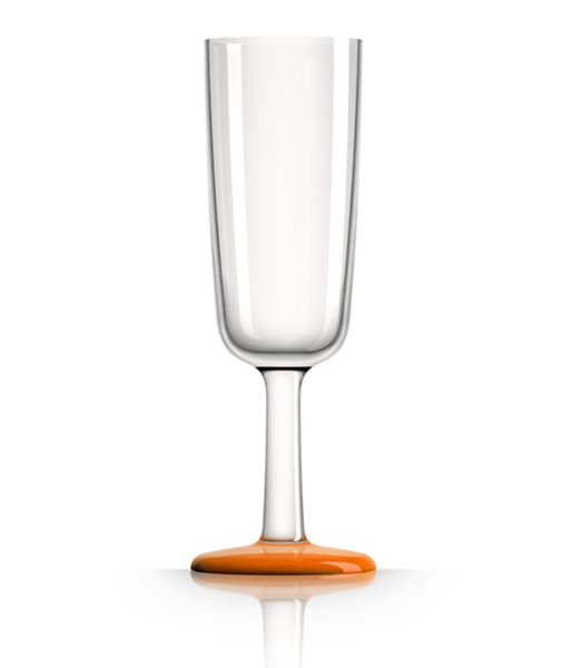 Marc Newson Unbreakable Champagne Glass Cadmium Orange