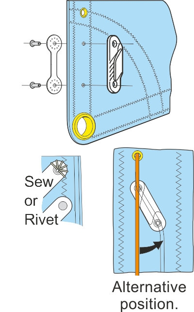 Clamcleat CL214W Leech Line Cleat Port