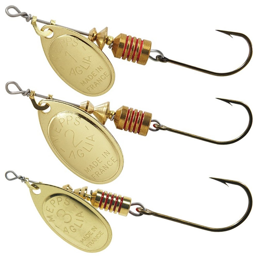 Mepps Aglia Spinner Lure Gold Blade Single Hook