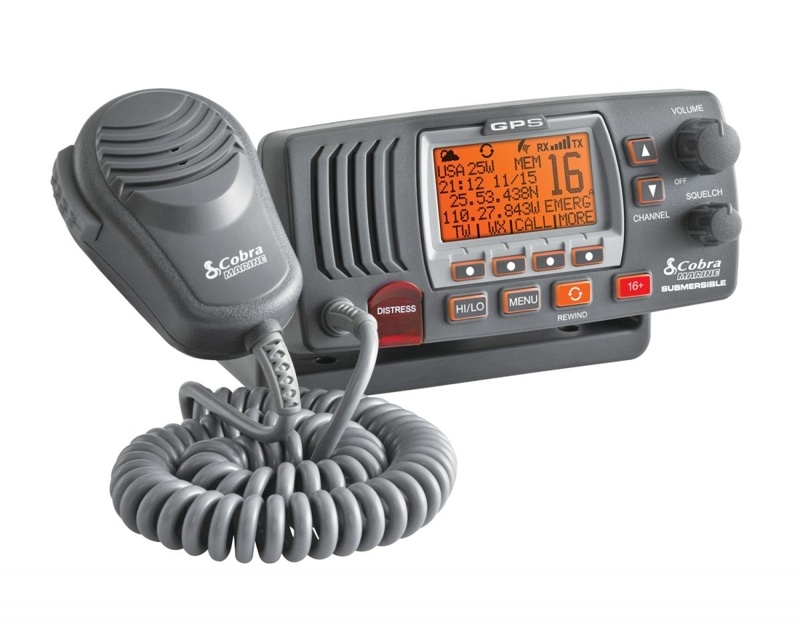 Cobra MR F77B GPS 25w Class-D Fixed Mount VHF Radio Black