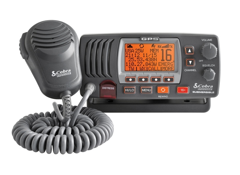 Cobra MR F77B GPS 25w Class-D Fixed Mount VHF Radio Black