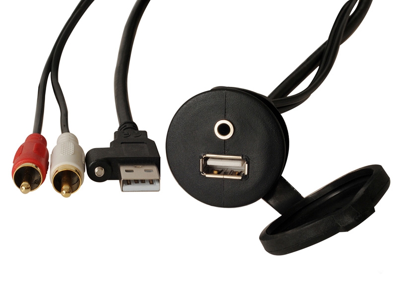 Fusion MS-CBUSB3.5 Panel Mount USB and 3.5mm AUX Connector