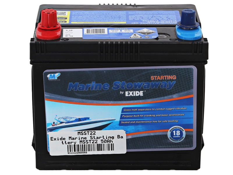 Exide MSST22 Marine Stowaway Starting Battery 12V 60Ah