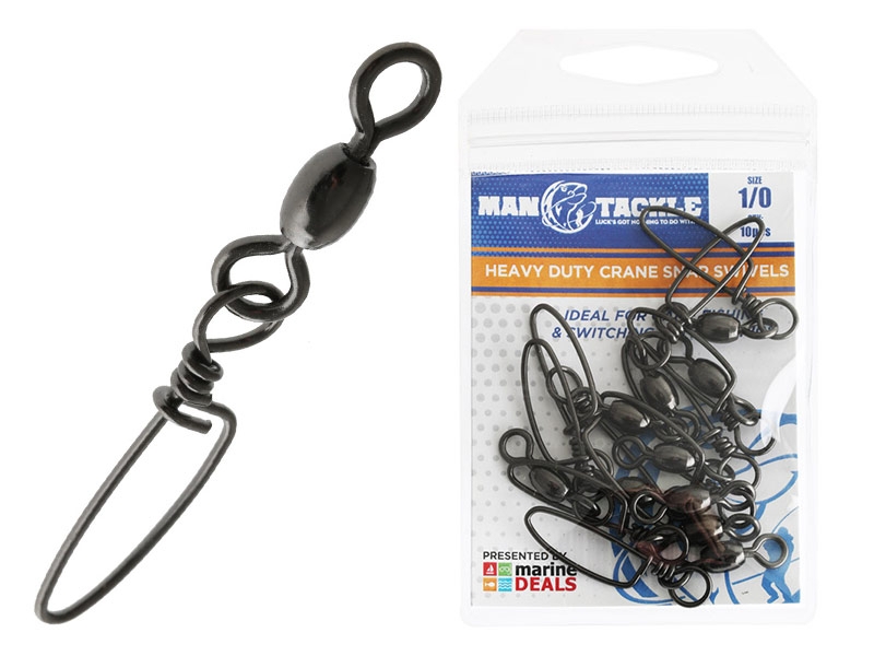ManTackle Heavy Duty Crane Snap Swivels 1/0 Qty 10