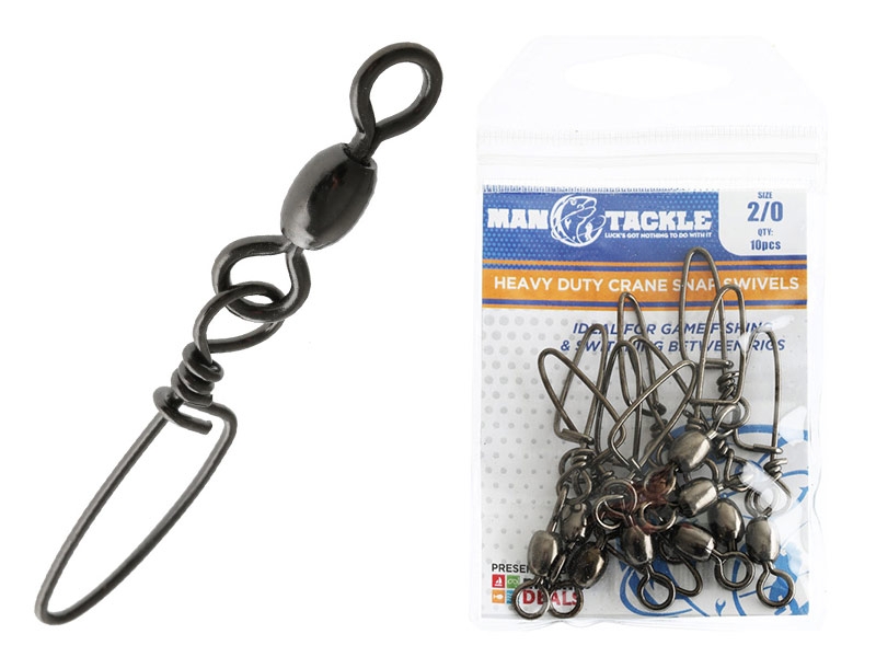 ManTackle Heavy Duty Crane Snap Swivels 2/0 Qty 10
