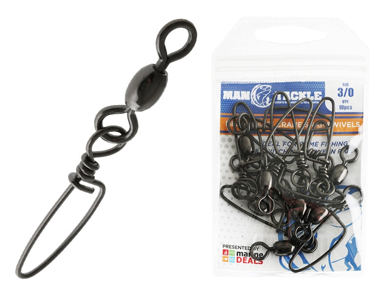 ManTackle Heavy Duty Crane Snap Swivels 3/0 Qty 10