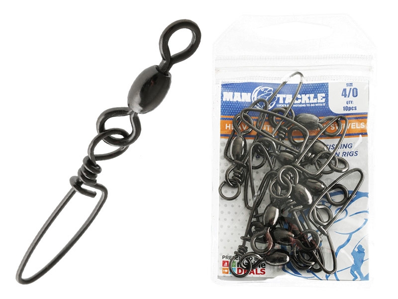 ManTackle Heavy Duty Crane Snap Swivels 4/0 Qty 10