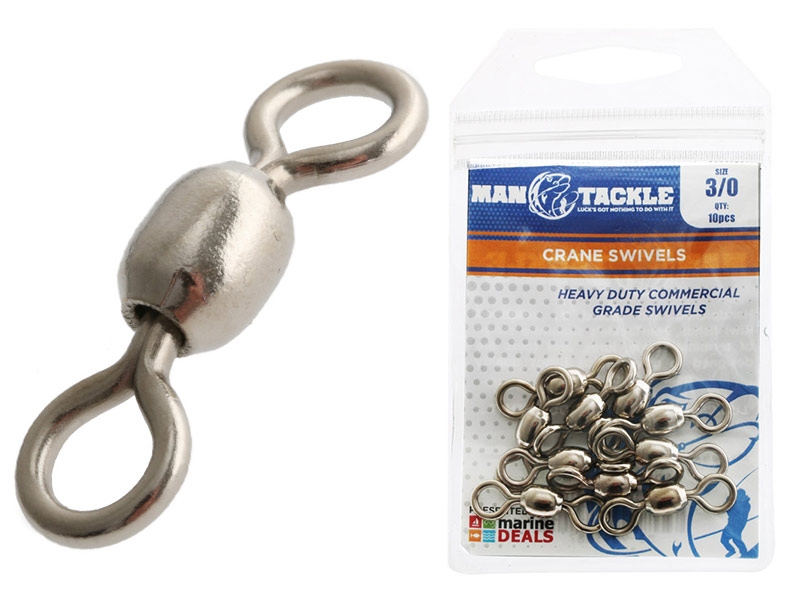ManTackle Crane Swivels Size 3/0 80kg Qty 10