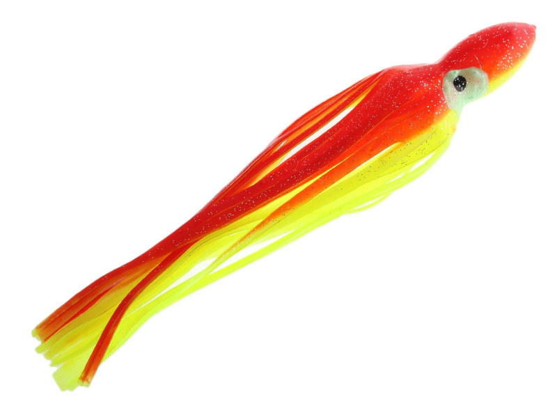 ManTackle Octopus Skirt 24cm Red Lumo Glitter