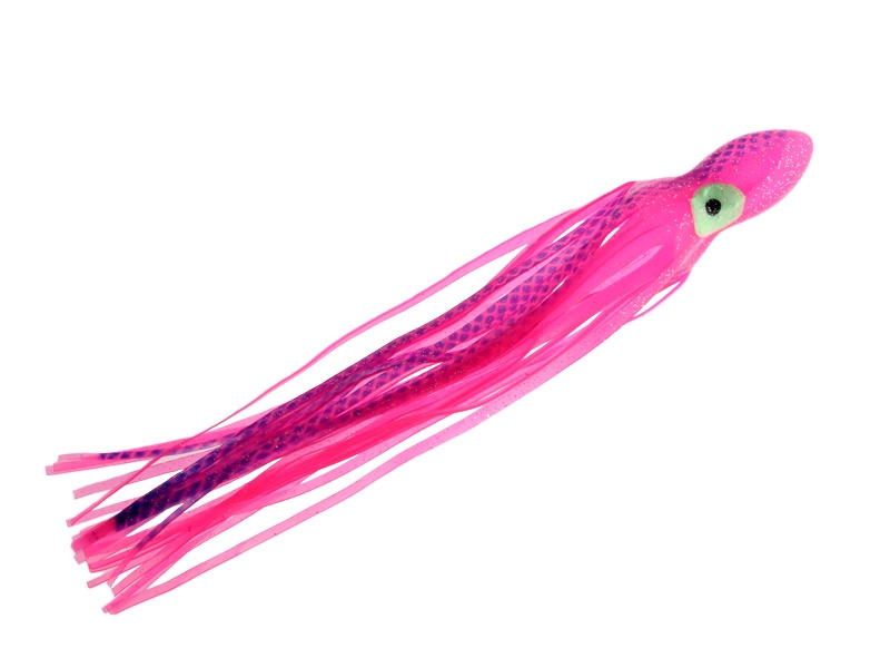 ManTackle Octopus Skirt 24cm Pink Blue Streak Glitter