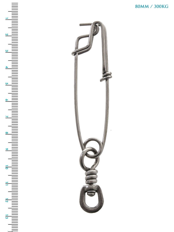 ManTackle Heavy Duty Longline Shark Clip with Swivel 2 x 80mm