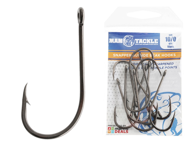 ManTackle Snapper Suicide Beak Hooks Size 10/0 Qty 10