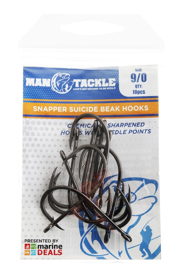 ManTackle Suicide Live Bait Hooks Size 9/0 Qty 10
